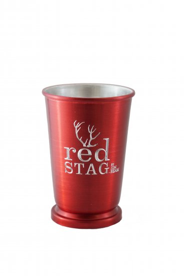 Mint Julep Cup, Red. 12 oz - Click Image to Close