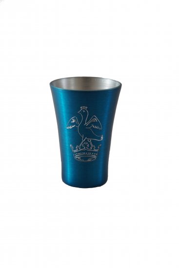 Shot Gun Shot Glass, Blue . 2oz. - Click Image to Close