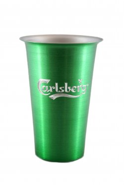 Beer Tumbler, Green. 16 oz.