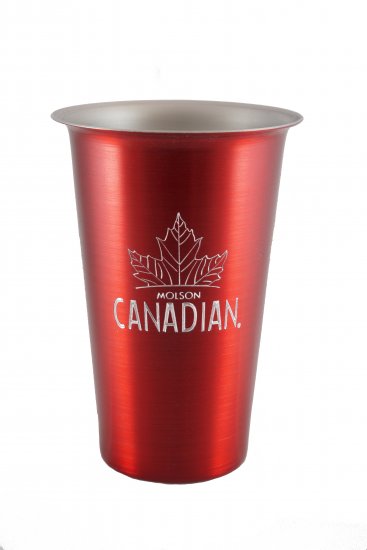 Beer Tumbler, Red. 16 oz. - Click Image to Close