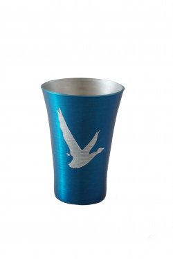 Shot Gun Shot Glass, Blue . 2oz.