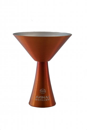 Martini Glass, Orange. 10 oz. - Click Image to Close