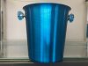 Aluminum Ice Bucket - Blue complete with handles