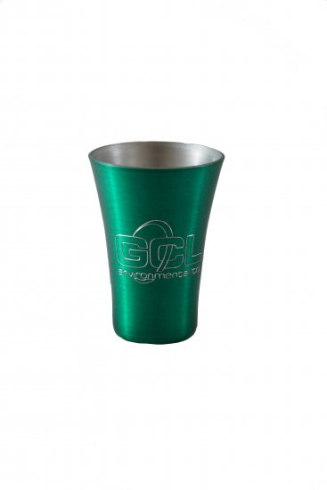 Shot Gun Shot Glass, Green. 2oz. - Click Image to Close