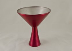 Martini Glass, Red. 10oz.