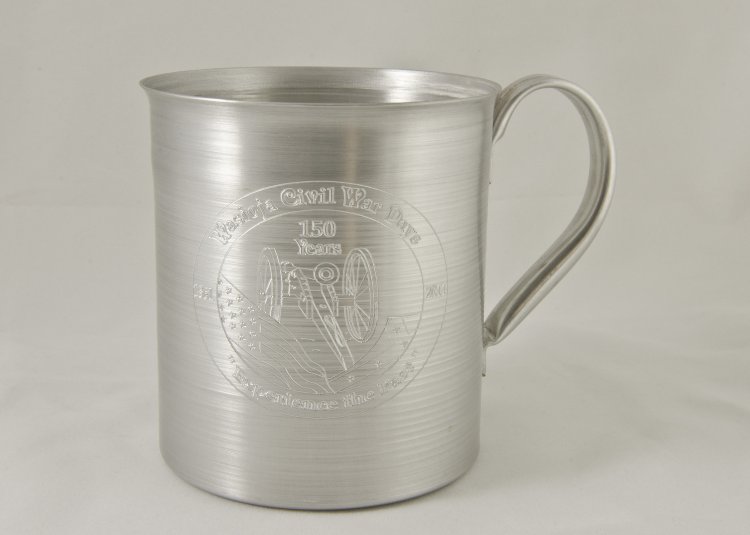 Ice Tea Mug, Silver. 18oz. - Click Image to Close