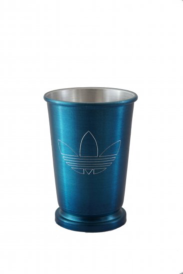 Mint Julep Cup, Blue. 12 oz. - Click Image to Close