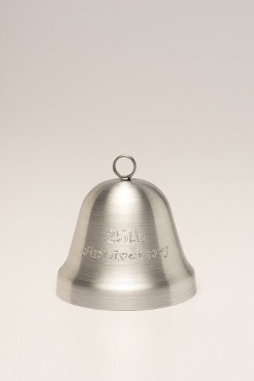 Medium Bell, Silver. 3". - Click Image to Close