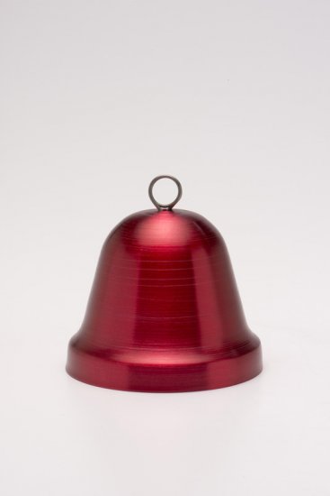 Medium Bell, Red. 3". - Click Image to Close