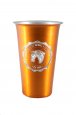 Beer Tumbler, Orange. 16oz.