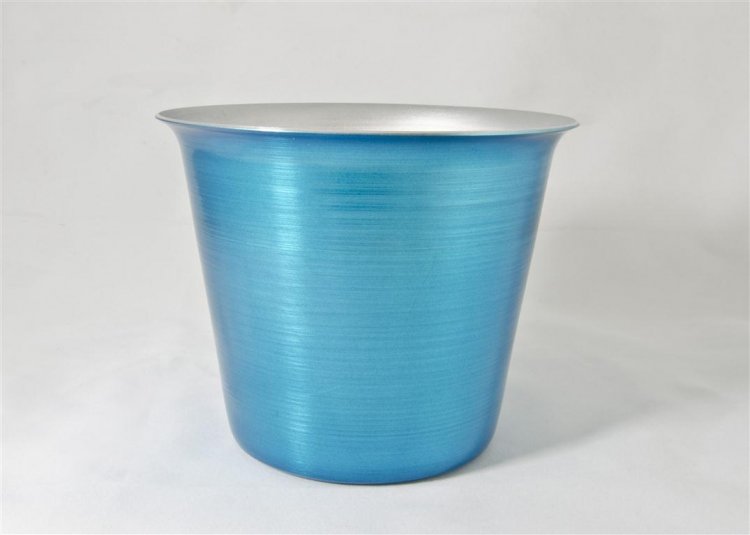 Mini Ice Bucket, Blue. 4 1/2". - Click Image to Close