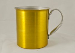 Aluminum Mug, Gold. 16 oz.