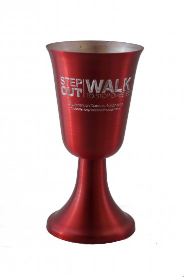 Wine Goblet, Red. 8oz. - Click Image to Close