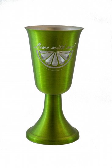 Wine Goblet, Lime. 8oz. - Click Image to Close
