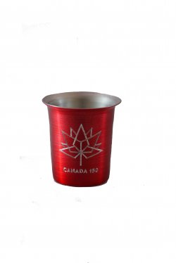 Shot Glass, Red. 2 oz.