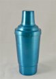 Cocktail Shaker, Blue.16oz. With top, strainer, and cap.