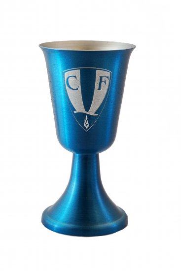 Wine Goblet, Blue. 8oz. - Click Image to Close