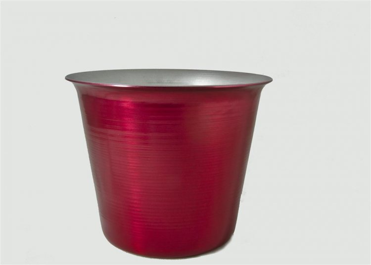 Mini Ice Bucket, Red. 4 1/2". - Click Image to Close