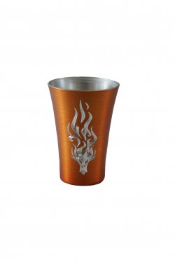 Shot Gun Shot Glass, Orange. 2oz.