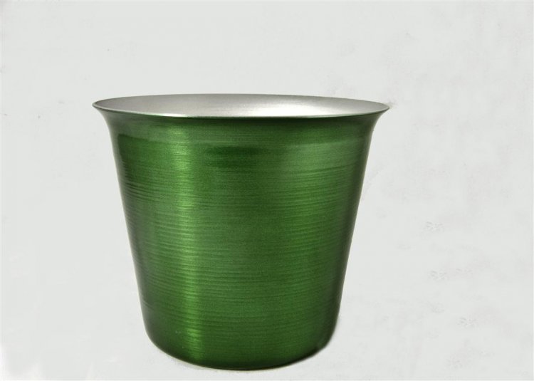 Mini Ice Bucket, Green. 4 1/2". - Click Image to Close