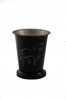 Mint Julep Cup, Black. 8oz.