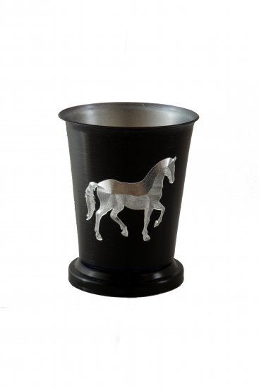 Mint Julep Cup, Black. 8oz. - Click Image to Close