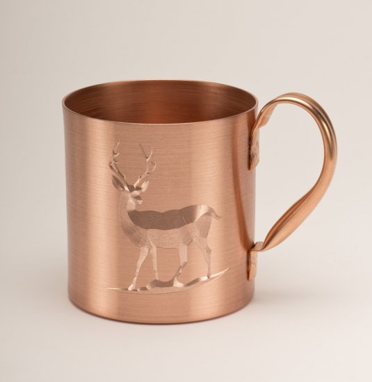 Solid Copper Moscow Mule Mug. 18 oz. - Click Image to Close