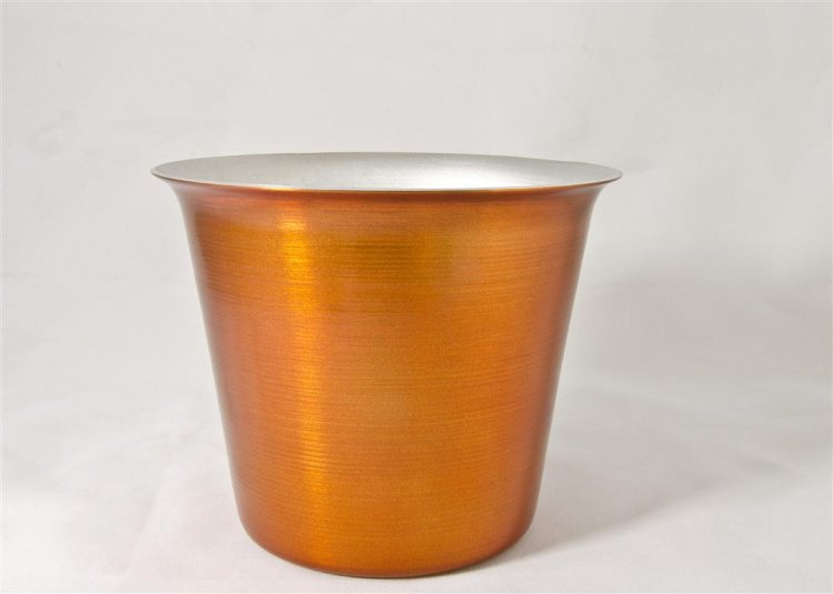Mini Ice Bucket, Orange. 4 1/2". - Click Image to Close