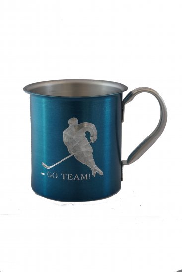 Ice Tea Mug, Blue. 18oz. - Click Image to Close