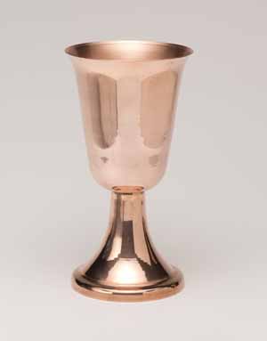 Water Goblet, Polished Copper. 8 oz. - Click Image to Close