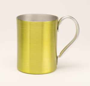 Aluminum Mug, Lime. 14oz. - Click Image to Close